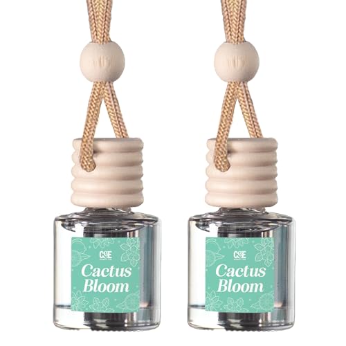 Image of CANDECraftCo Car Air Hanging Fragrance Oil, Car Auto Freshener for Essential Oils, Scents Fragrance Aromatherapy Automobile Diffuser, Long Lasting (Cactus Bloom)