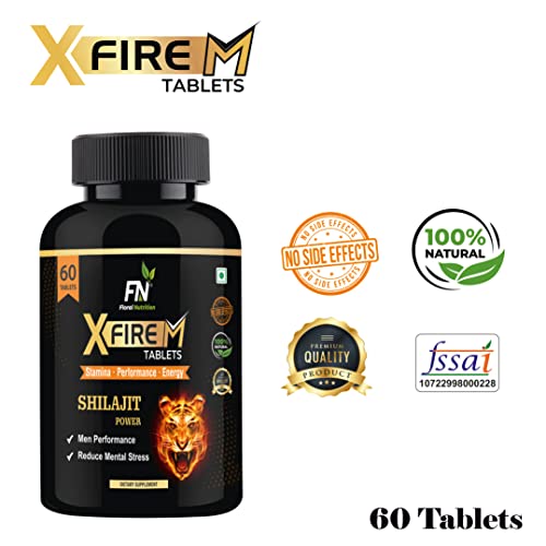 Floral Nutrition X-FireM Himalayan Shilajit, Ashwagandha, Safed Musli, Gokshura, Shatavari & Ginseng - 60 Tablets - Image 7