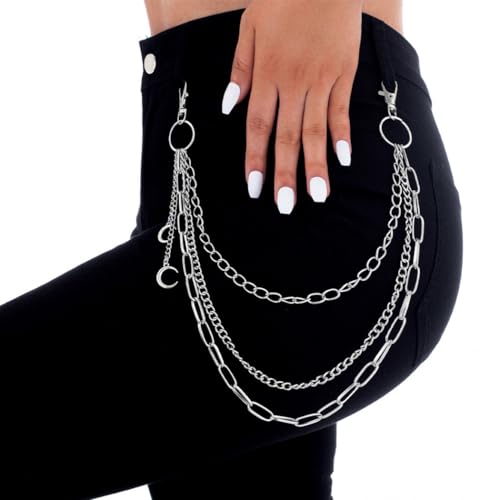 Hip Hop Jean Chain Silver Layered Pants Chain Punk Pants Chain for Women2