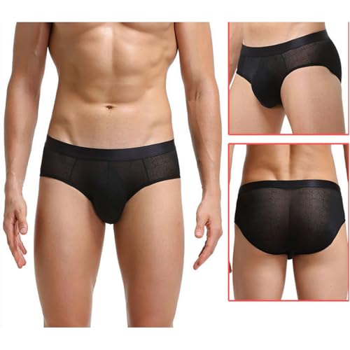 Men's Sexy Underwear Thin Breathable Bikini Briefs Stretchy Underwear Swimwear2