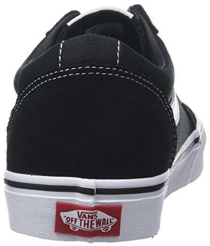 Vans Men's Low-Top Sneakers, Black Suede Canvas Black White C24, 9.5 UK