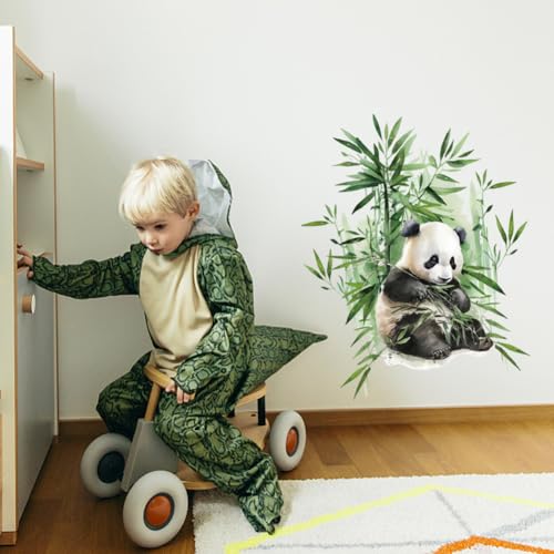 Vinilo Decorativo Panda Acuarela Bamboo Verde PLIGREAT miniatura 3