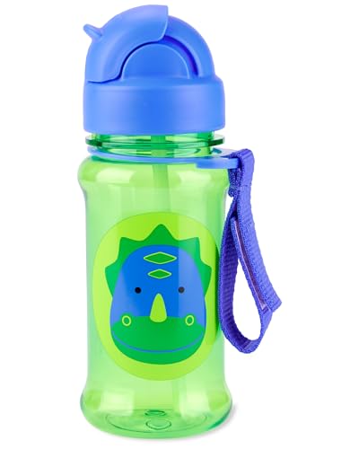 Image of Skip Hop Toddler Sippy Cup with Straw, Zoo Straw Bottle with Tritan Renew, 12 oz. Dino