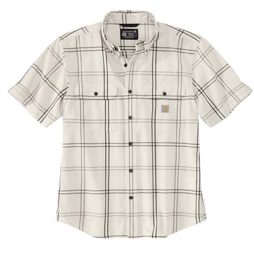 Carhartt Men's 106140 Loose Fit Midweight Short-Sleeve Plaid Shirt