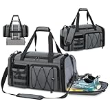 【Sacs de Sport Multifonctionnel】Ce sac de sport femme est équipé de bretelles réglables, ce qui permet de l'utiliser comme sac à bandoulière, sac à main. La sangle à l'arrière peut être fixée à une valise, vous libérant ainsi les mains. Ce duffle bag peut être utilisé comme sac de voyage, sac de piscine, sac d'hôpital, sac de week-end, sac de camping et plus encore