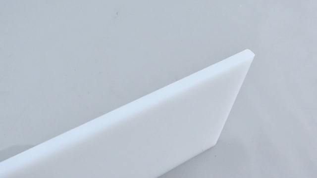 Tabla de cortar rectangular 119.99x25.4x1.27 cm en PET blanco miniatura 7