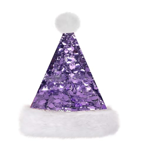 KONVINIT Pailletten Weihnachtsmützen für Erwachsene Luxus...