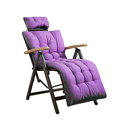 Chaises élastiques de jardin en rotin réglables avec dossier inclinable