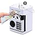 YUNYODA Banco de dinero electrónico, mini cajero automático, hucha electrónica con contraseña, banco de dinero para niños, dinero automático en espiral, monedas en efectivo, tarro de dinero seguro