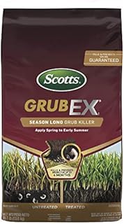 Scotts GrubEx1 - Grub Killer for Lawns, Kills White Grubs, Sod Webworms and Larvae of Japanese Beetles & More, Lawn Treatment for Season Long Grub Control, Treats up to 10,000 sq. ft., 28.7 lb.