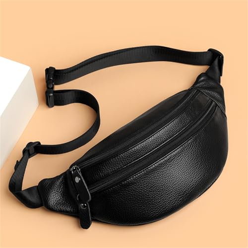 Image of Leather Chest Bag for Women, Crossbody Belt Bag Fanny Pack Purse Fashionable Waist Bags Handbag for Everyday Use Trip Walking Hiking