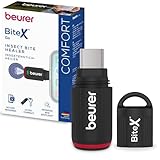 Beurer BiteX Go Deep Black Insektenstichheiler für Smartphone, Mückenstich Hitzestift gegen Juckreiz & Schwellungen durch Wärme, elektrischer Stichheiler Handy für Android & iPhone (USB-C), mit Licht