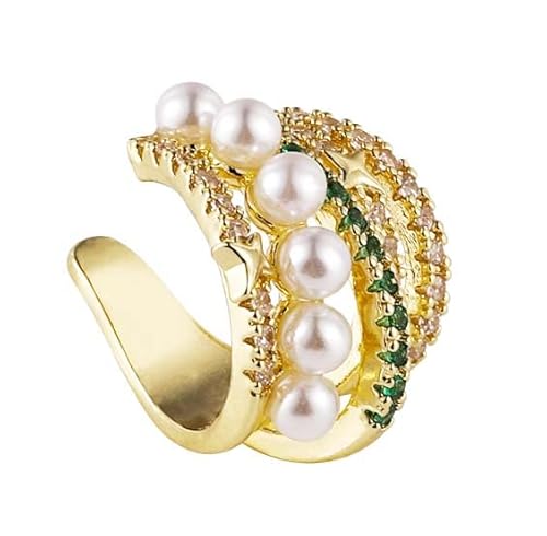 Moepapa Pearl Ear Cuff Earrings For Women 14K Gold Ear Cuffs For Non Pierced Ears Cartilage Earrings #TOP9