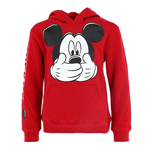Jerry Leigh Disney Mickey Mouse Little & Big Boys Hooded Sweatshirt (L (10/12)) Red