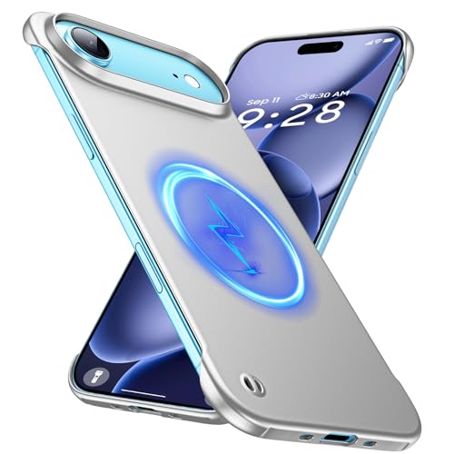 Coque iPhone Air 6.5 magnétique givrée argentée mince et mate