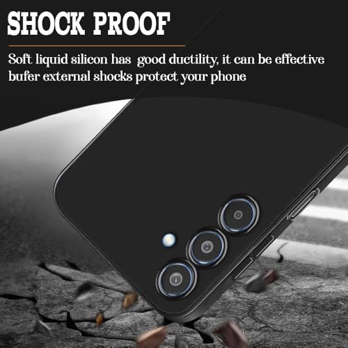 Image of Back Cover for Samsung Galaxy M35 5G | Full Camera Protection | Premium Liquid Silicon Case | Flexible Bumper Case for Samsung Galaxy M35 5G (Black)
