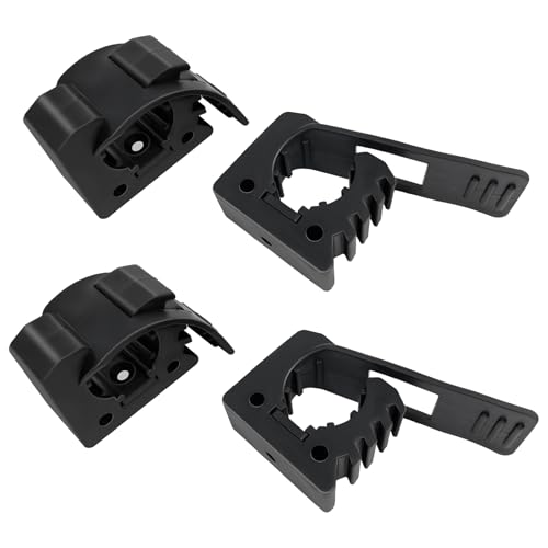 ROBLOCK Quick Release Rubber Clamp Mounts, 4-Pack Adjustable shovel clamp mount, Rubber Tool Handle Bracket for 0.8