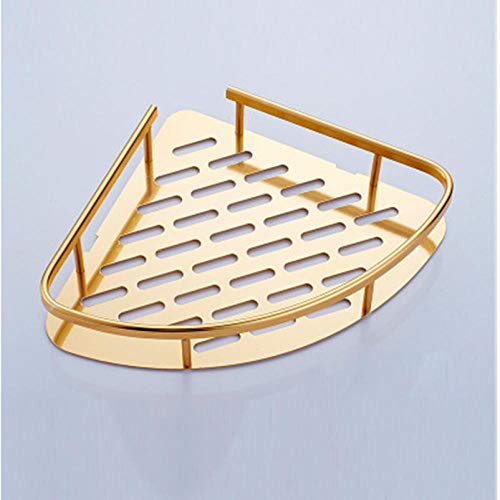 Panier de douche doré support sèche-cheveux étagère salle de bain - 2
