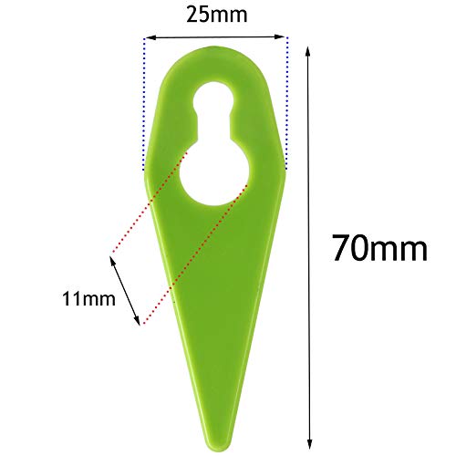 Nanlaohu 40 x Plastic Cutter Blades for GTECH ST05 ST20 GT3.0 GT4.0 Grass Trimmer