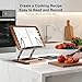 Book Stand for Reading, 360° Rotating Hands Free Book Holder, Adjustable Height and Angle, Page Clip for Cookbook, Recipe, Magazine, Laptop,Tablet, Foldable for Kitchen, Office, School