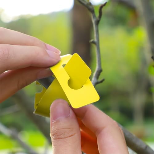 Image of HASTHIP 200 Pcs Plant Label, Writable PVC Yellow Plant Label Tags Plant Markers, Multipurpose Planter Tags, Seedling Tags, Identification Markers