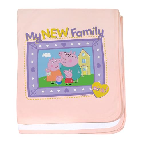 CafePress Peppa Pig: My New Family Baby Blanket, Super Soft Newborn Swaddle