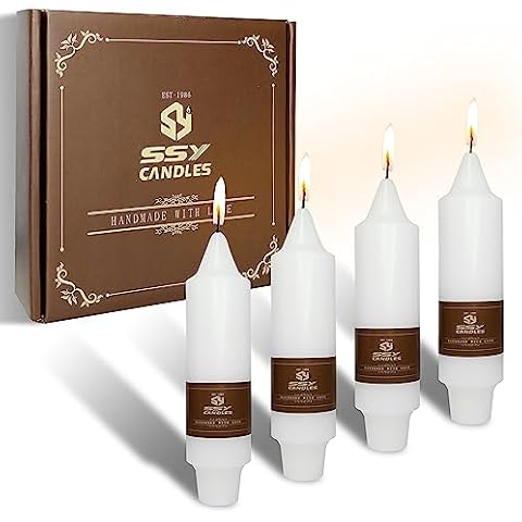 Gedengni Candlesticks Short Taper Candle,5inches White Candle Sticks Dripless Tapered Candles for Home Décor Weddings Festive Party Women Gifts(7D4PC-WHITE) Cover