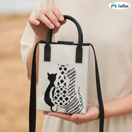 Image of FunBlast Crossbody Mobile Sling Bag for Women - Stylish Phone Pouch with Strap & Silicone Handle, Keychain, Coin, Cosmetics Purse, Cute Utility Bag for Girls & Women