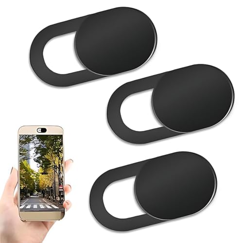 GHPKOTW 3 Pezzi Metallo Webcam Cover, Ultra-Sottile Copri Webcam, Copertura Camera Slider per Laptop, PC, Computer Portatile, Phone, Tablet, Smartphones, MacBook Pro, iMac, Computer Accessori