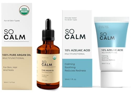 SoCalm Skin Bundle: Azelaic Acid & Argan Oil for Face