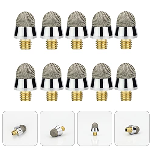 10pcs Touch Capacitive Tip Stylus Replacement Tips Replaceable Fiber Tips Replacement Fiber Tips Touch Screen Stylus Pencil Stylus Pen Cap Touch Pen M5 Aluminum Alloy Pearlescent