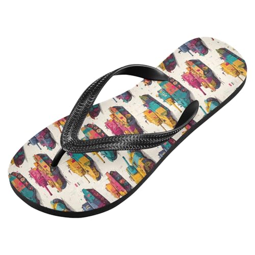 Flip Flop Sandals Anime Tank Print for Women Men Beach Outdoor XS2