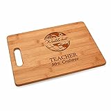Executive Gift Shoppe | World's Best Teacher Bamboo Cutting Board With Handle
