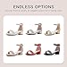 Dufannie Girls Silver Sandals Size 3 Big Kid Rhinestone Ankle-Strap Open Toe Block Heel 1.2 inches Wedding Party Pageant Easter Casual Fashion Casual SANDAL