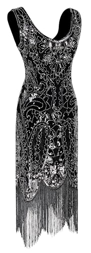 Image of Peacock-inspired 1920s Gatsby Beaded Flapper Sling Dress Womens Vintage Cocktail Dress W /Complete Accessories Set