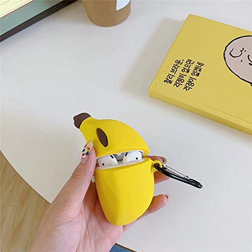 Sgvahy Case For Apple Airpods 1&2 Case Cover Kawaii Airpod Case With Ring Stand Banana Shape Cute Cartoon Soft Silicone Airpods 2Nd 1St Generation Wireless Charging Case Shockproof Protective Case #TOP4