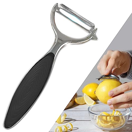 Stainless Steel Vegetable & Fruit Peeling Set, Comfortable Non-Slip Handle Grip Y & I Shaped Peeler For Potato, Carrot, Apple, Veggie & Cucumber, Pumpkin, Kitchen & Dinning Gadgets For Home