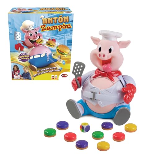 Bizak - Anton Zampon - Juego de Mesa Infantil para Niños y Niñas a Partir de 4 Años - Juego Divertido y Educativo para la Familia - Estimula Reflejos - 2 a 6 Jugadores - Versión en Español (64550084)