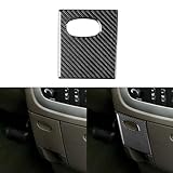 PJFUS Real Carbon Fiber Car Center Console Cigar Lighter Ashtray Panel Switch Cover Decoration Sticker Compatible with Dodge Ram 1500 2002-2005/2500&3500 2003-2005 Auto Interior Accessories Black