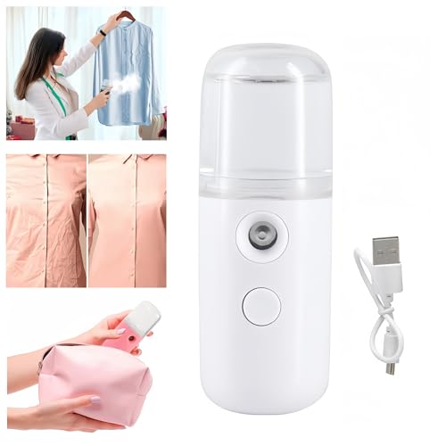 Generic 2024 New Mini Travel Steamer - 15s Heat up Portable Handheld Steamer for Clothes, Compact Fabric Steam Iron for Home & Travel (1, White)