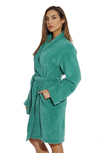Just Love Velour Chevron Texture Bath Robes for Women2