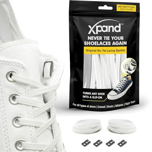 Xpand No Tie Elastic Shoe laces for Adults & Kids, 1 Size...