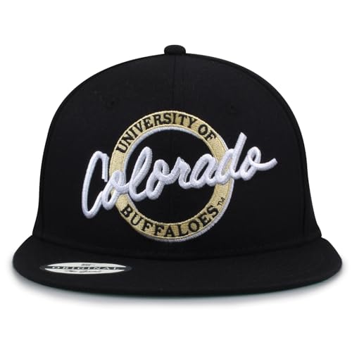 The Game NCAA Licensed Colorado Buffaloes Flat Brim Snapback Hat, University of Colorado Game Day Hat