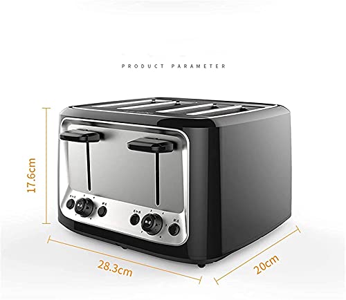 Toaster 4 verbreiterte Grills Abtauen und Wiedererwärmungsfunktion Abnehmbare Krümelschale 6 Bräunungssteuerung… – Bild 3