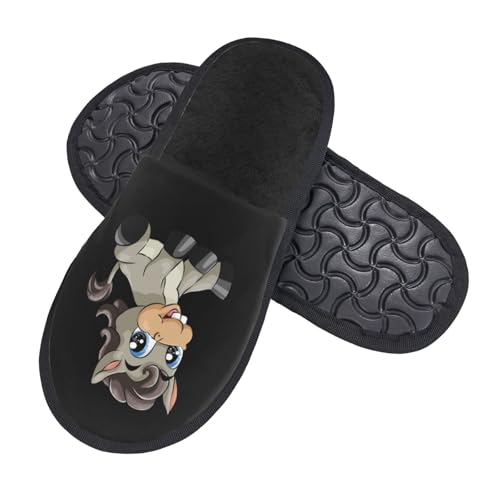 A Little Cute Blue Eyed Donkey Slippers For Women Men Cozy Indoor And Outdoor Slip On Slippers Fuzzy House Shoes2