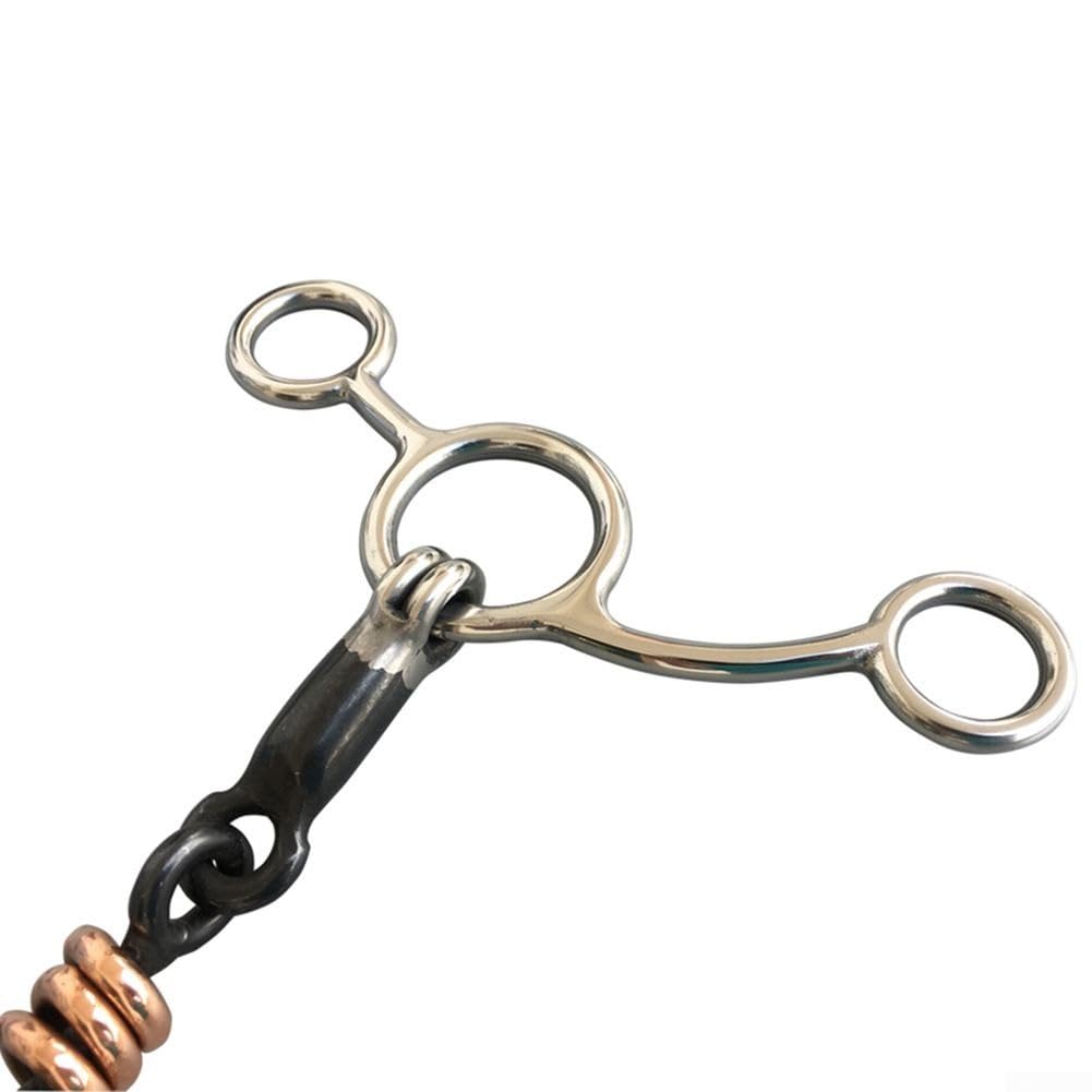 Morso per cavallo in acciaio e rame, morso per guancia completa, lunghezza 13 5 cm