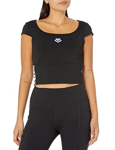 Arena Icons Bra Top Solid T-Shirt Femme Noir et Blanc en taille m