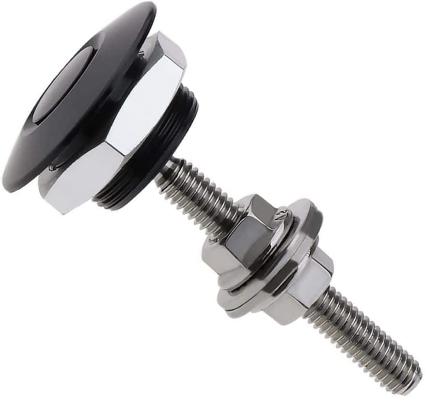 Quick Release Latch Lock Clip Push Button Bonnet Kit 1.25in/32mm Diameter Universal Aluminum Alloy Quick Latch Lock for Auto Car Bumper License Plate Hood or Various DIY(Black)
