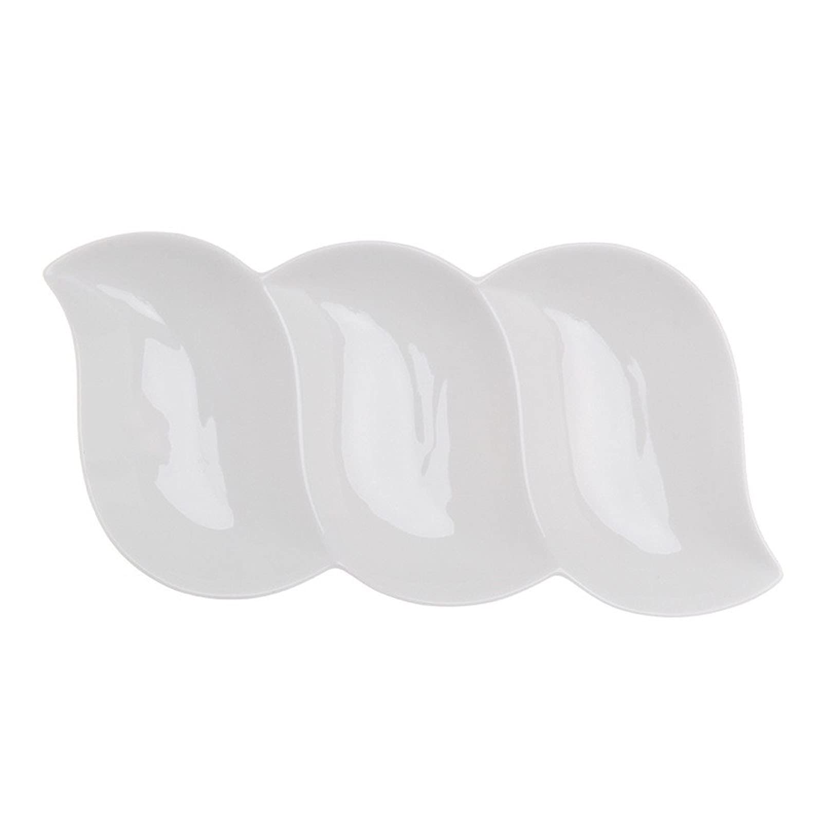 Palette en céramique blanche lentille en porcelaine lisse pour aquarelle