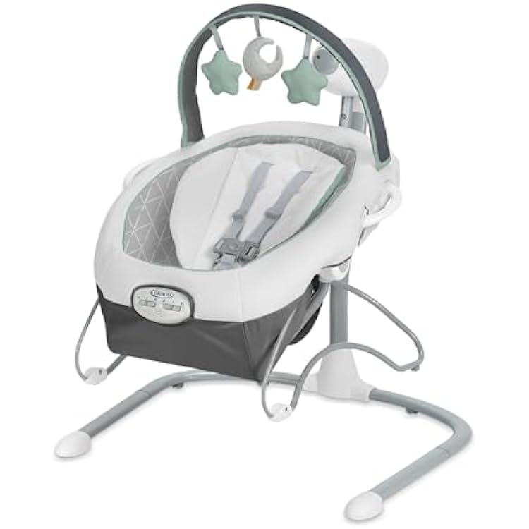 Graco Soothe n Sway LX Portable Baby Swing and Baby Bouncer Bouncer, Multi Direction Seat, 2 Speed Vibration, Derby
